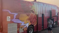 EKSKLUSIF: Totalitas! Bus Timnas Indonesia di Jeddah, Desain Livery Dikirim Langsung dari Tanah Air